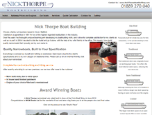 Tablet Screenshot of nickthorpeboatbuilding.com